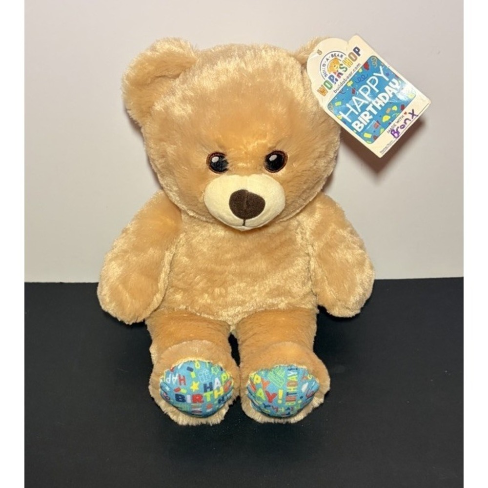 2022 Build A Bear‎ Happy Birthday Treat Teddy Bear Plush Stuffed Animal 15" BABW